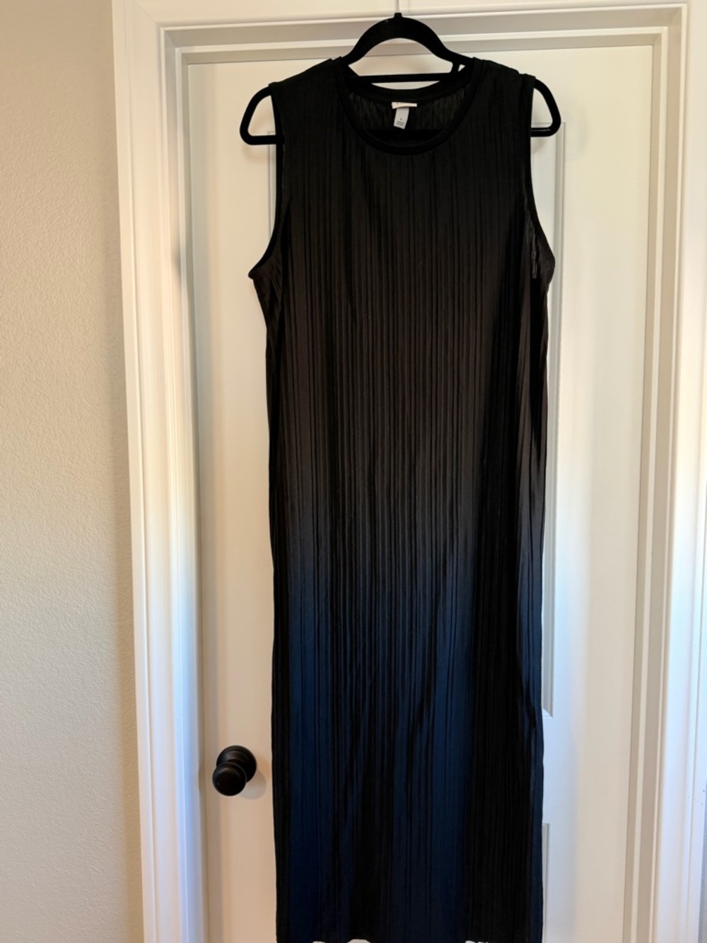 a new day Black Sleeveless Pleated Maxi Dress